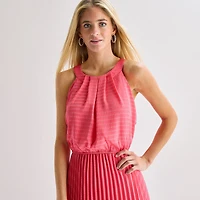 Robbie Bee Womens Round Neck Sleeveless Maxi Dress