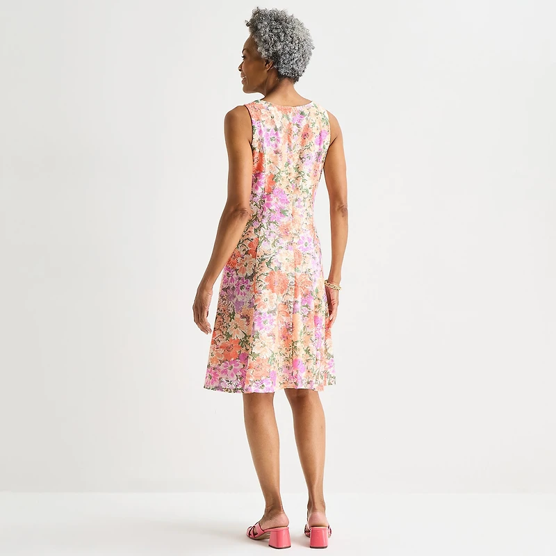 Perceptions Womens Floral Lace Jacket Dress