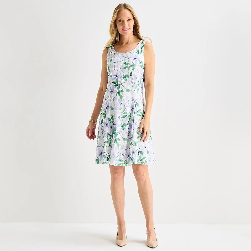 Perceptions Womens Floral Jacket Dress