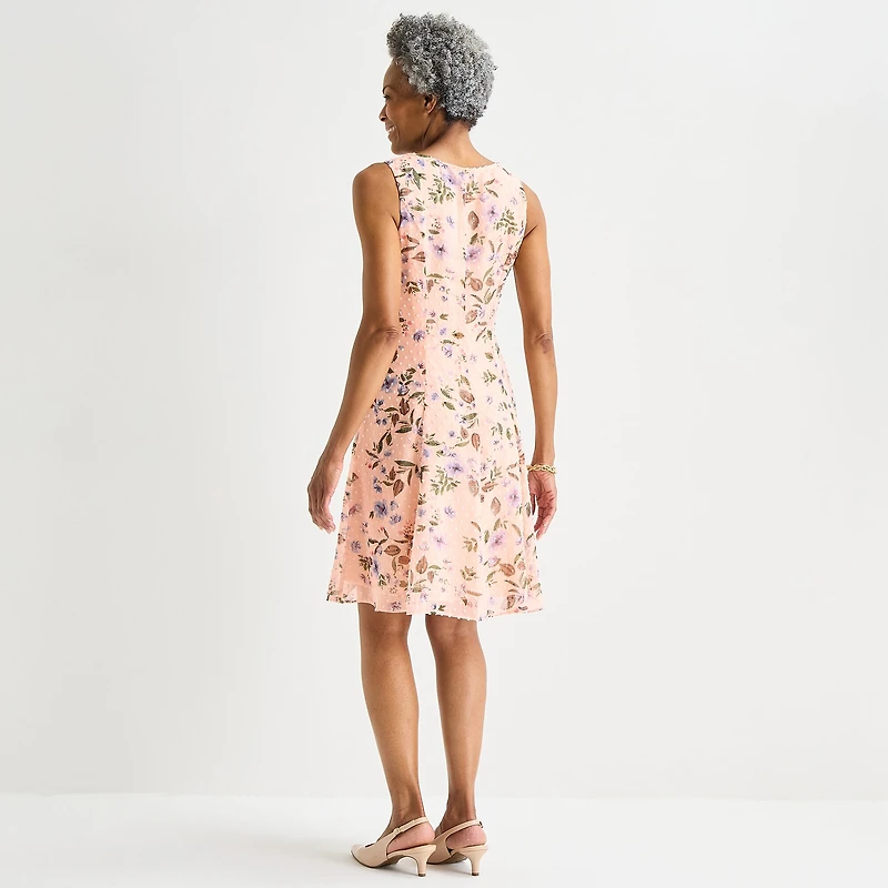 Perceptions Womens Floral Jacket Dress