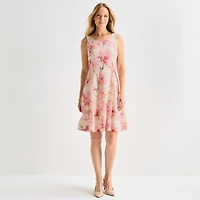 Perceptions Womens Floral Lace Jacket Dress
