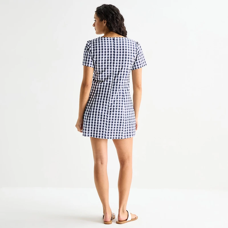 Forever 21 Womens Juniors V Neck Short Sleeve Babydoll Dress