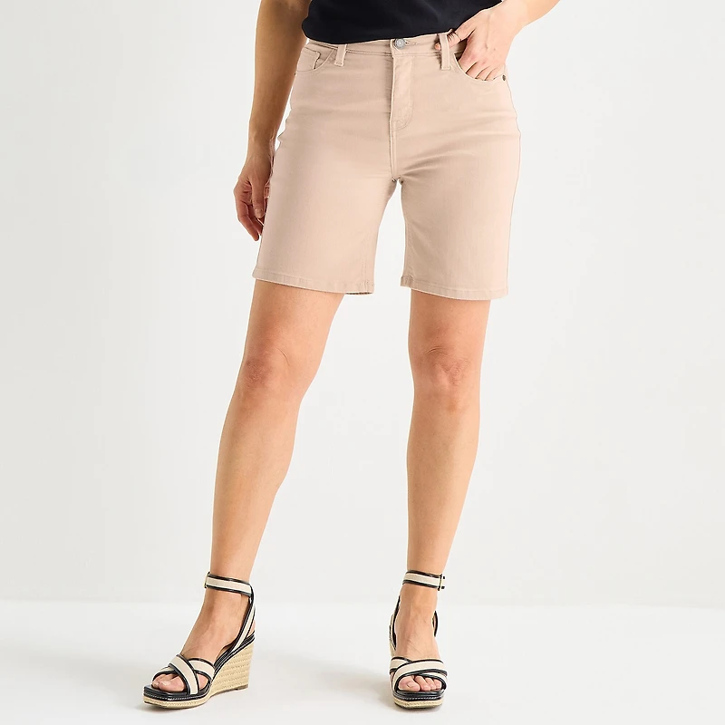 Liz Claiborne Lana Womens 8" Denim Short