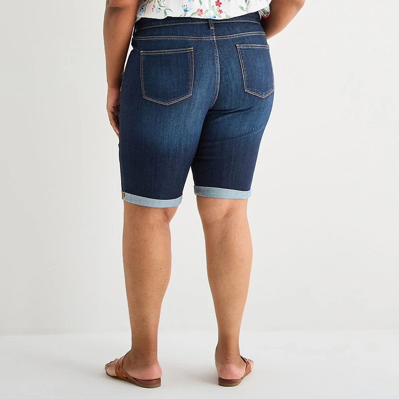 St. John's Bay Womens 11" Plus Bermuda Short