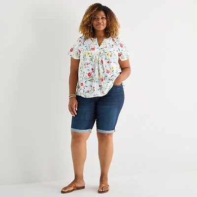 St. John's Bay Womens 11" Plus Bermuda Short
