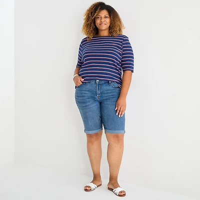 St. John's Bay Womens 11" Plus Bermuda Short