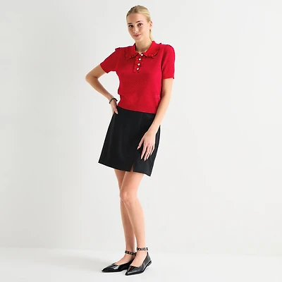 by&by Womens Juniors Mid Rise Mini A-Line Skirt