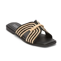 A.N.A Womens Straw Slide Sandals