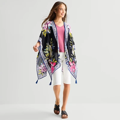 SOL and MER Tropical Floral Topper Wrap