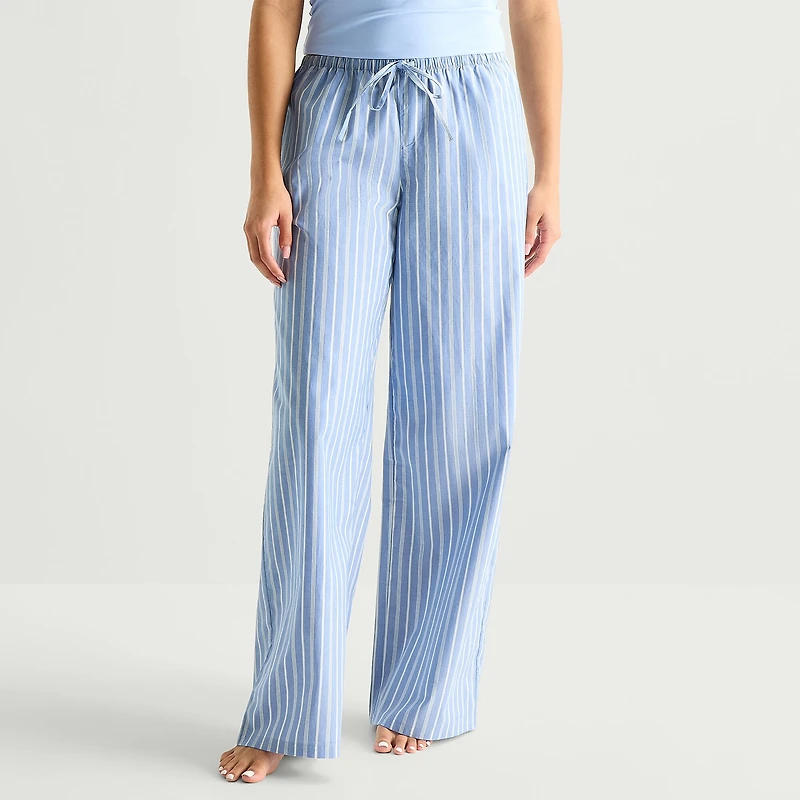 Arizona Body Womens Juniors Poplin Pajama Pants