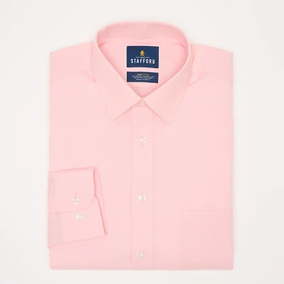 Stafford Smart Tech Mens Slim Fit Stretch Fabric Wrinkle Free Long Sleeve Dress Shirt