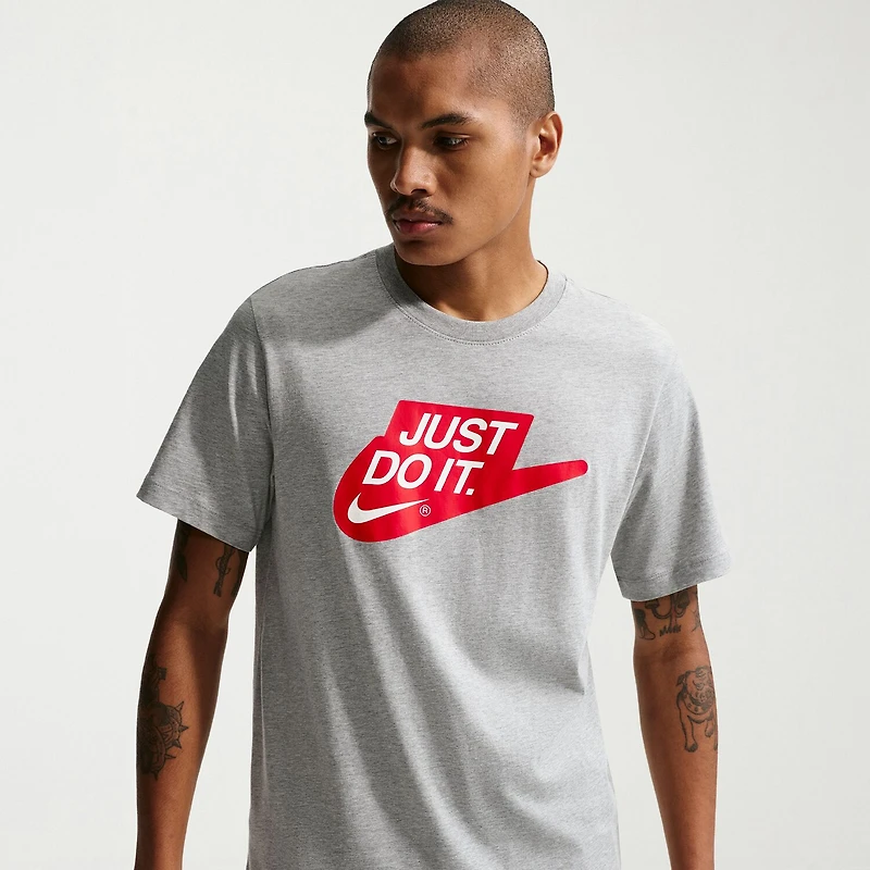 Nike Just Do It Mens Crew Neck Short Sleeve Classic Fit Big and Tall Graphic T-Shirt