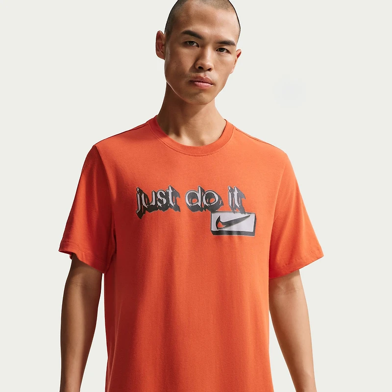 Nike Just Do It Mens Crew Neck Short Sleeve Classic Fit Big and Tall Graphic T-Shirt