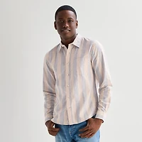 mutual weave Mens Long Sleeve Classic Fit Button-Down Shirt