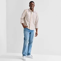 mutual weave Mens Long Sleeve Classic Fit Button-Down Shirt