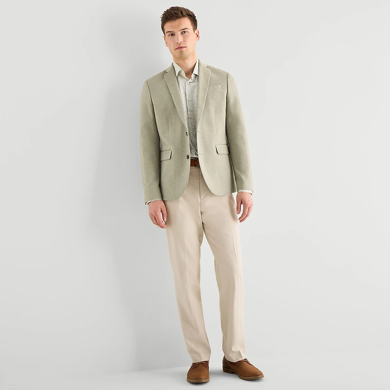 J. Ferrar 360 Stretch Knit Texture Mens Slim Fit Sport Coat