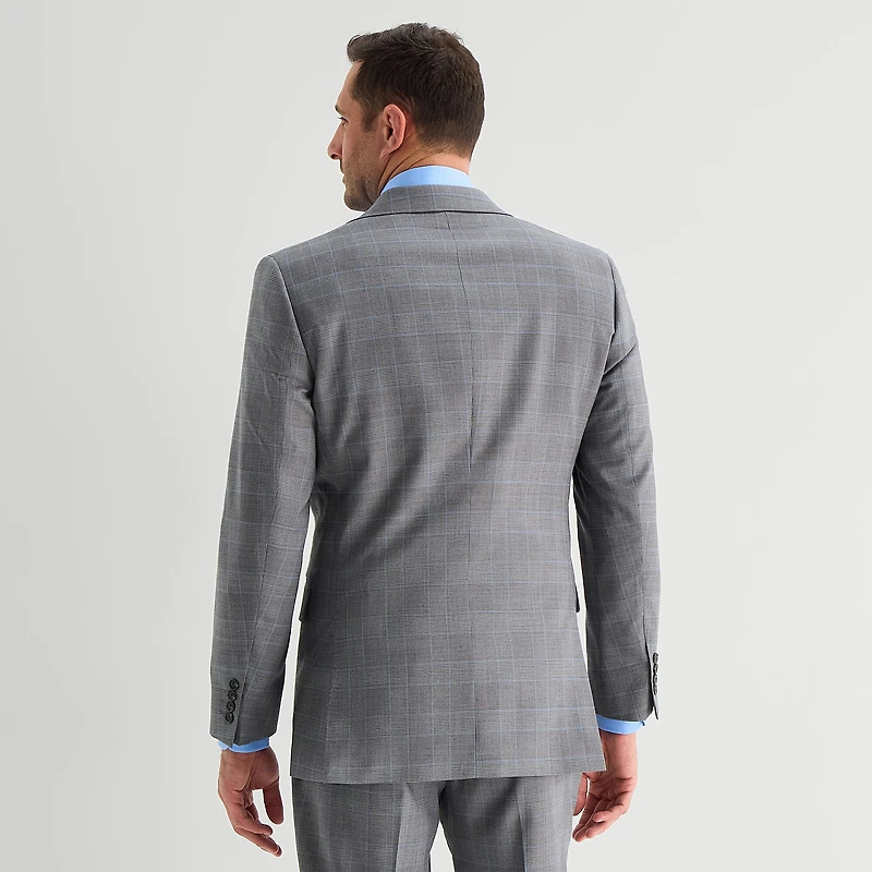 Stafford Coolmax All Season Ecomade Mens Classic Fit Plaid Suit Jacket