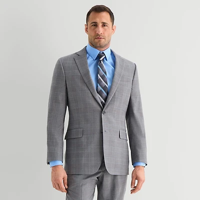 Stafford Coolmax All Season Ecomade Mens Classic Fit Plaid Suit Jacket