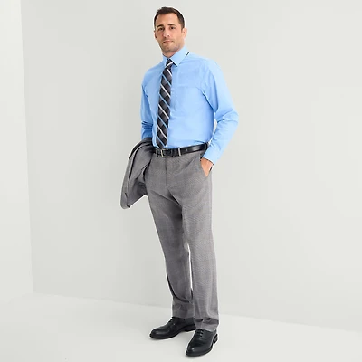 Stafford Coolmax All Season Ecomade Mens Classic Fit Plaid Flat Front Suit Pant