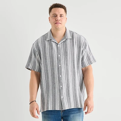 Arizona Mens Short Sleeve Classic Fit Big and Tall Button-Down Shirt