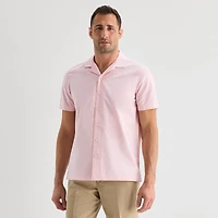 Stafford Chambray Mens Short Sleeve Regular Fit Button-Down Shirt