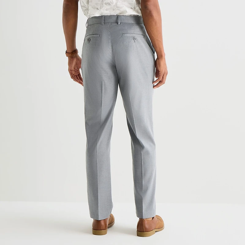 J. Ferrar Heather Twill Mens Straight Fit Flat Front Pant