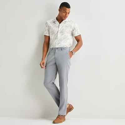 J. Ferrar Heather Twill Mens Straight Fit Flat Front Pant