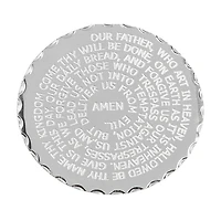 Steeltime "Lord'S Prayer" Mens Stainless Steel 24 Inch Pendant Necklace
