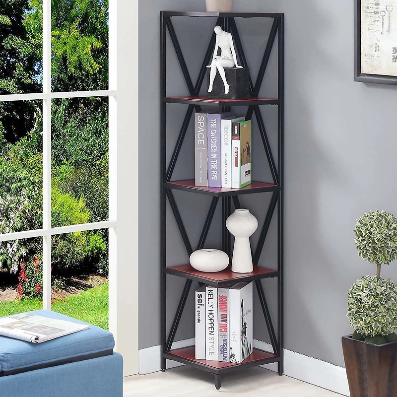 Tucson 5-Tier Corner Bookcase
