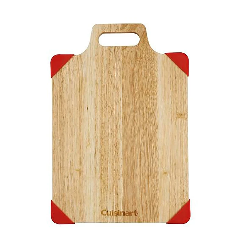 Cuisinart Rubberwood 15"x9.5" Cutting Board with Silicone Corners