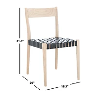 Eluned Dining Chair with Basket Woven Seat - Set of 2