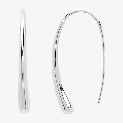 Silver Reflections Pure Silver Over Brass Drop Earrings