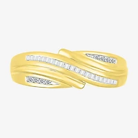 4.80mm Unisex Adult 1/3 CT. T.W. Natural White Diamond 10K Gold Round Side Stone Wedding Ring Set
