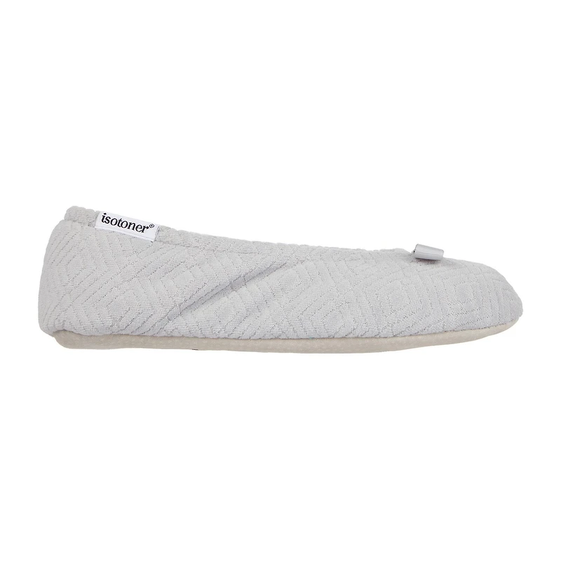 Isotoner Microterry Womens Ballerina Slippers