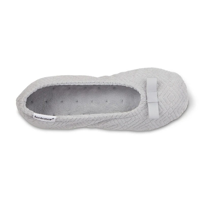 Isotoner Microterry Womens Ballerina Slippers