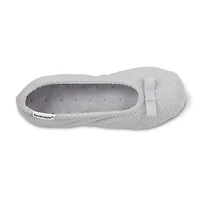Isotoner Microterry Womens Ballerina Slippers