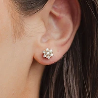 (G/ Si2) 1/2 CT. T.W. Lab Grown White Diamond 10K Gold 9.6mm Stud Earrings