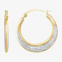 Womens 10K Gold 21mm Hoop Earrings