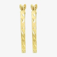 Womens 14K Gold 15mm Hoop Earrings