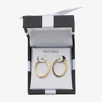 Diamond-Cut 14K Gold 18mm Hoop Earrings  