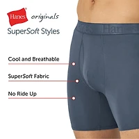 Hanes Originals Supersoft Total Support Pouch Mens 3 Pack Boxer Briefs Uosba3