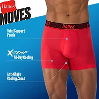 Hanes Moves X-Temp Performance Total Support Pouch Mens 4 Pack Cooling Multi-Pack Trunks Umstc4
