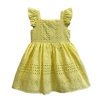 Blueberi Boulevard Baby Girls Eyelet Sleeveless A-Line Dress