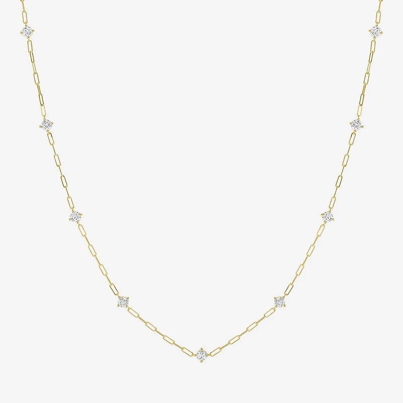 Diamond Addiction (G-H / Si2-I1) Womens 10K Gold 19 1/2 Inch Link Chain Necklace