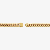 (F,Si2) Mens 14K Gold Over Stainless Steel 24 Inch Curb Chain Necklace