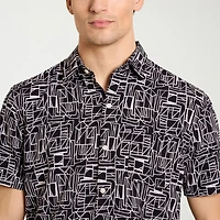 Van Heusen Weekend Mens Short Sleeve Camp Shirt