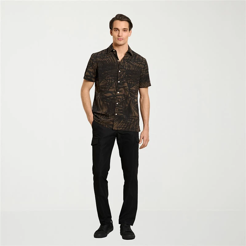 Van Heusen Weekend Mens Short Sleeve Camp Shirt