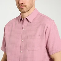Van Heusen Weekend Mens Short Sleeve Camp Shirt