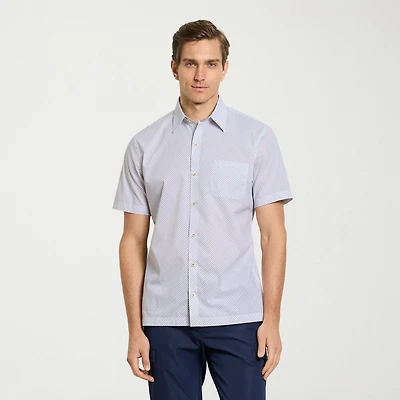 Van Heusen Originals Mens Short Sleeve Regular Fit Button-Down Shirt