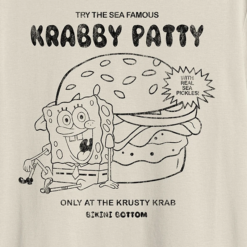 Mens Crew Neck Short Sleeve Classic Fit Spongebob Big and Tall Graphic T-Shirt